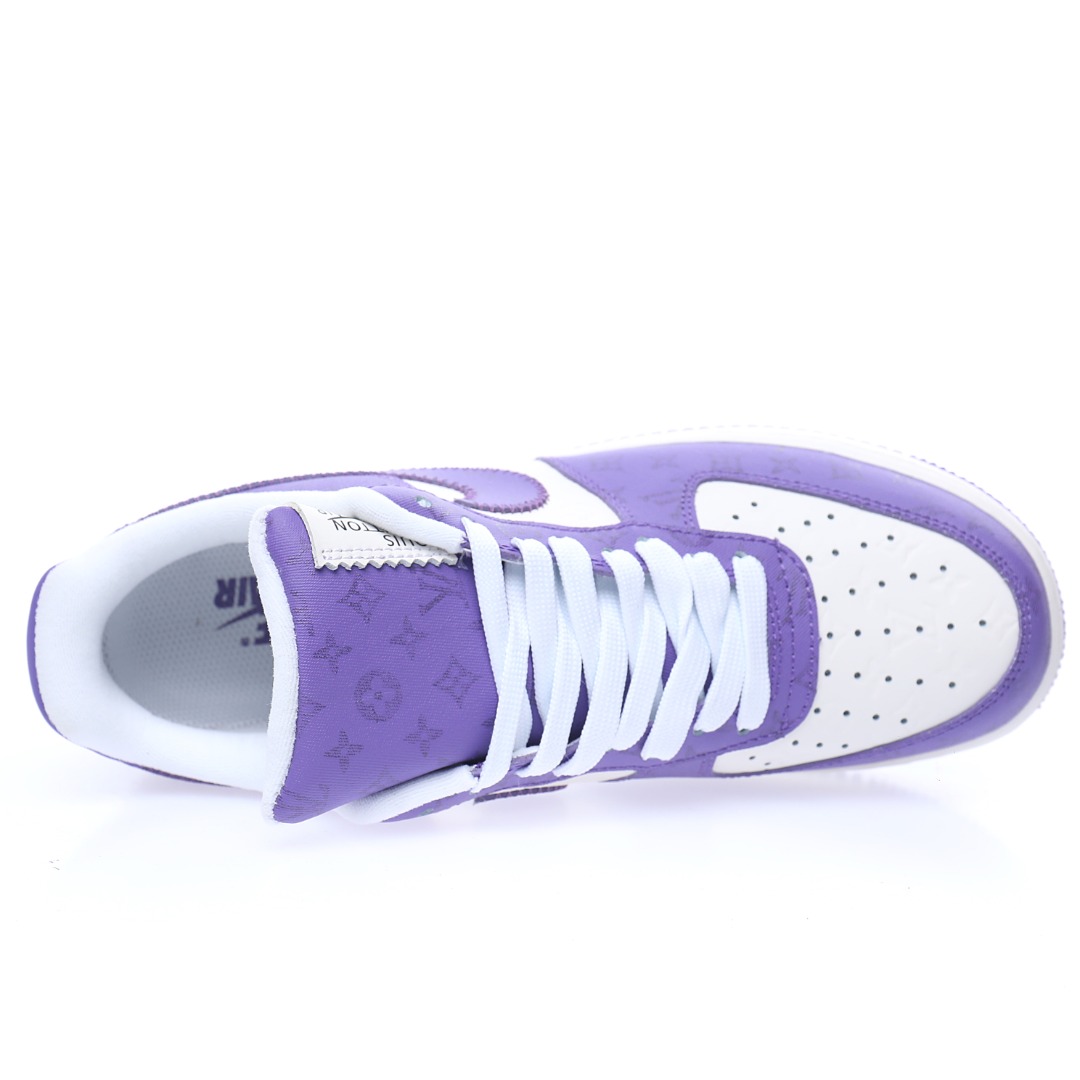 Louis Vuitton x Nike Air Force 1 07 LV8"White/Purple/LV Monogram"
