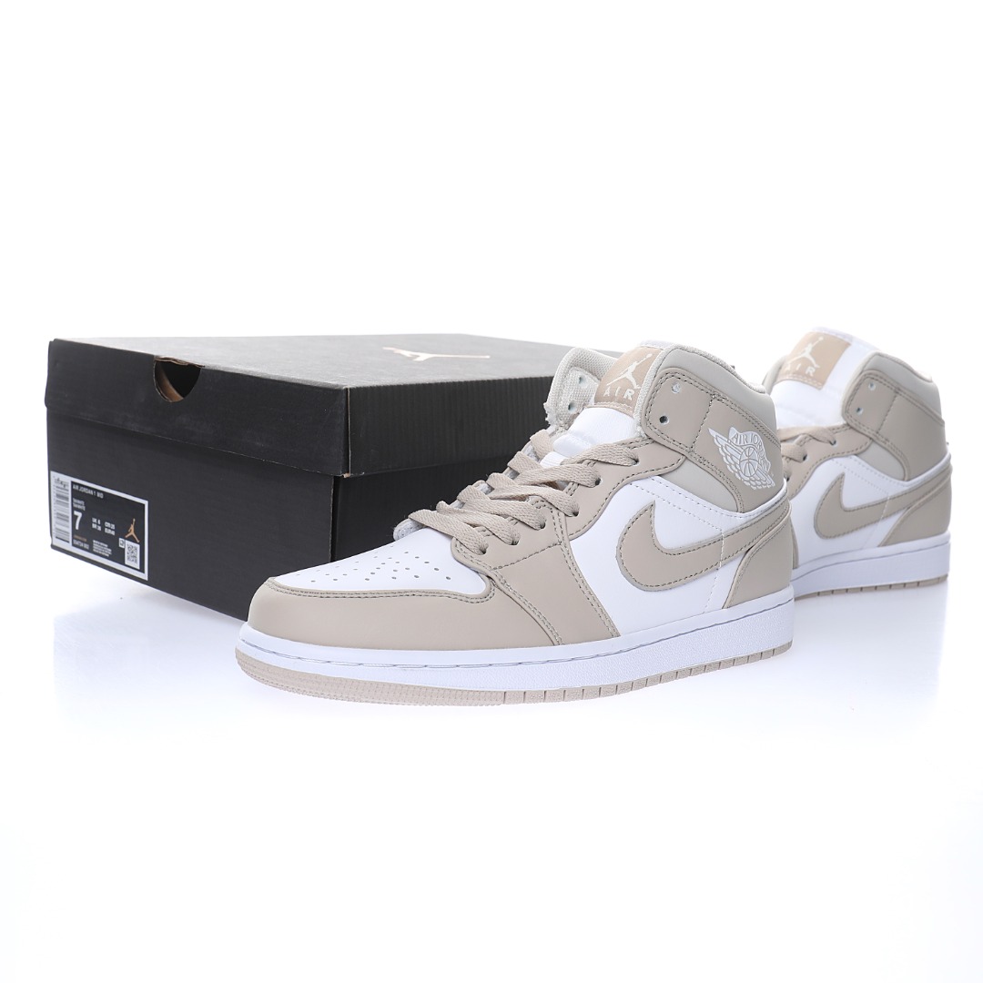 Nike Wmns Air Jordan 1 Mid GS"Linen"