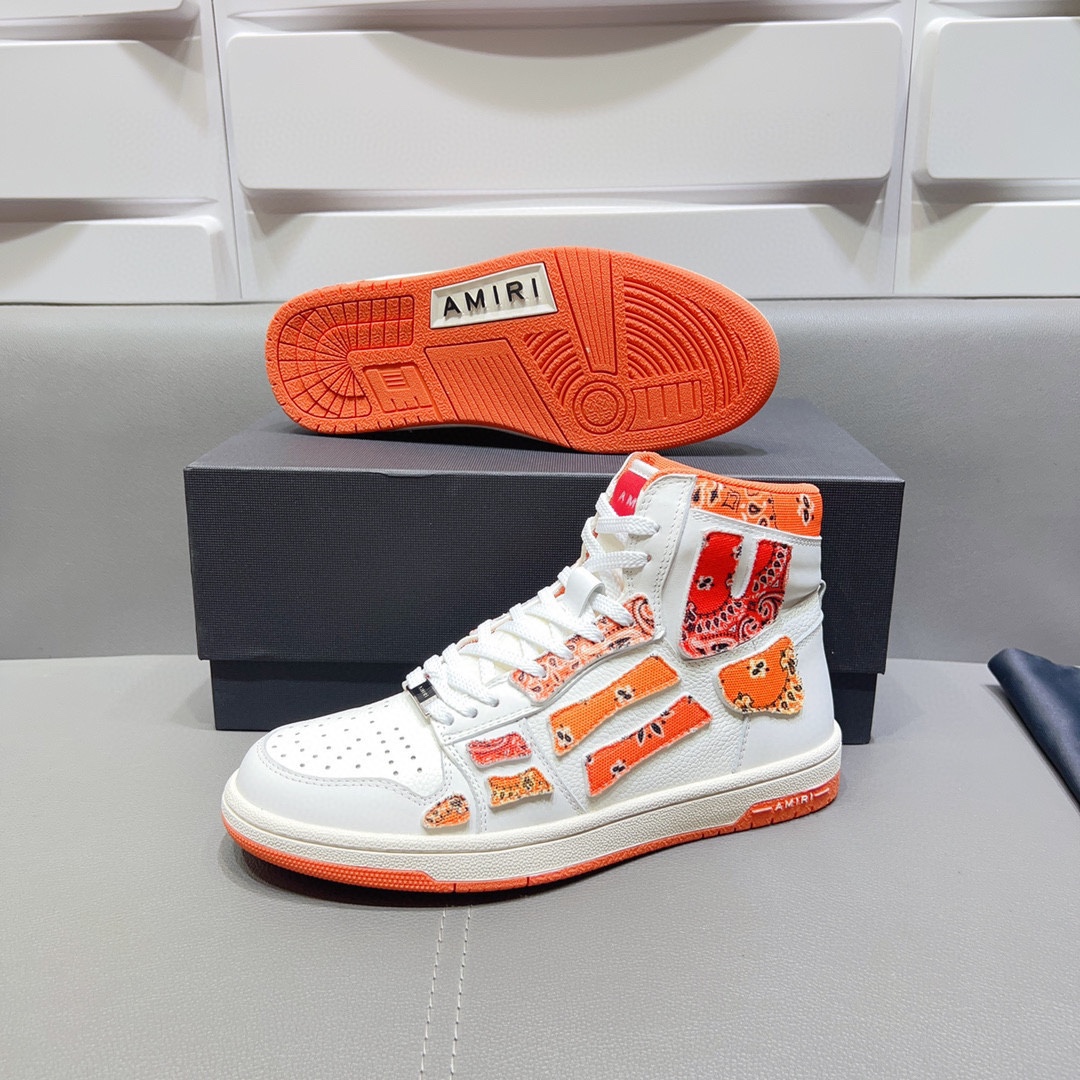AMIRI SKELETON HIGH-SKEL TOP SNEAKERS