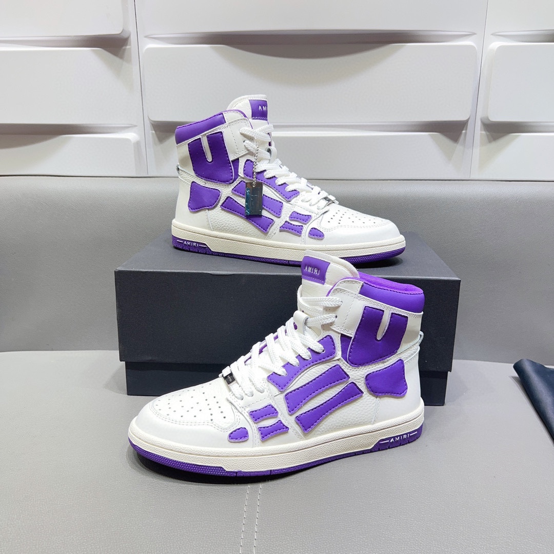 AMIRI SKELETON HIGH-SKEL TOP SNEAKERS