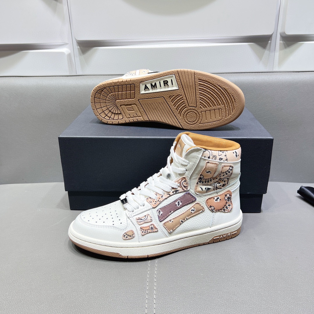 AMIRI SKELETON HIGH-SKEL TOP SNEAKERS