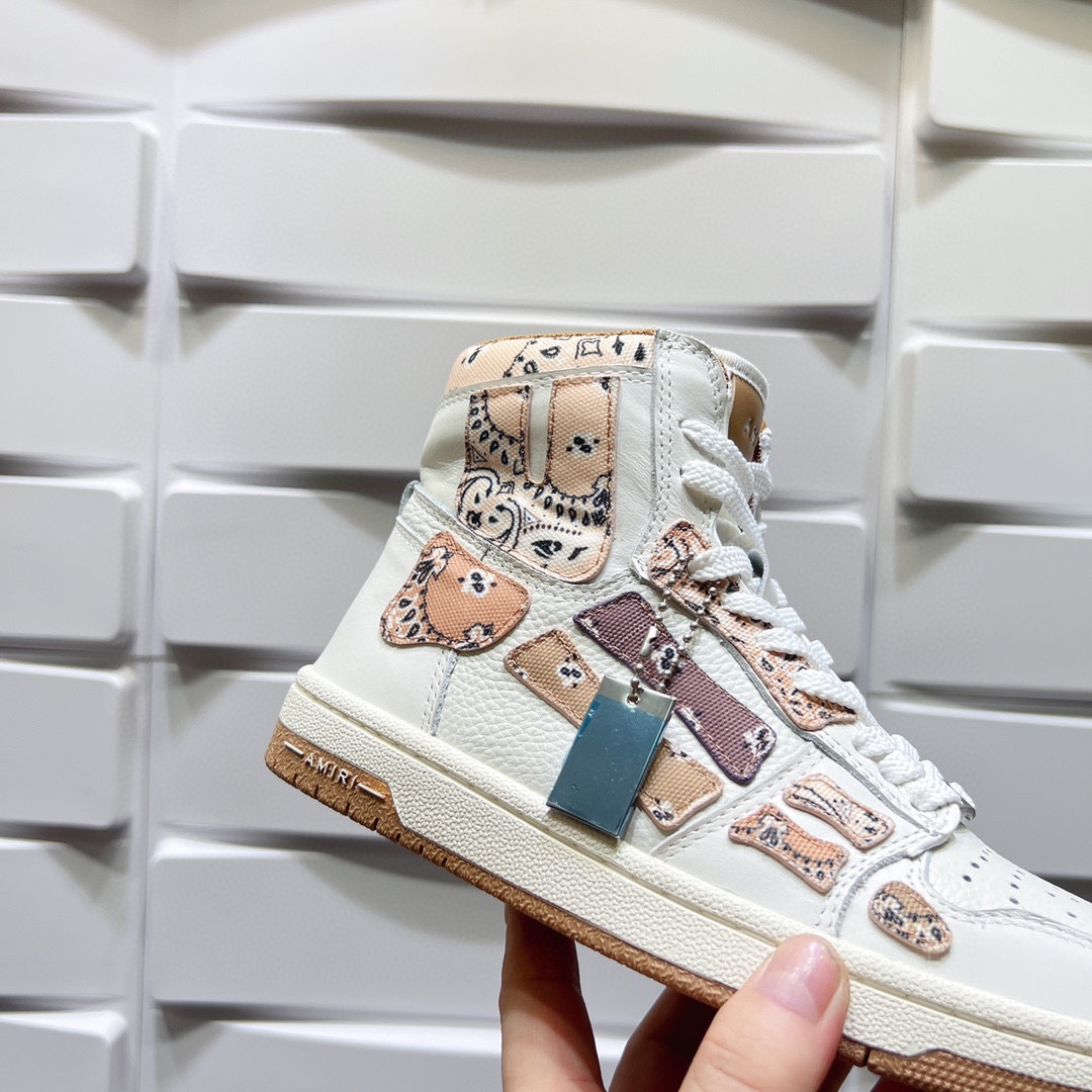 AMIRI SKELETON HIGH-SKEL TOP SNEAKERS