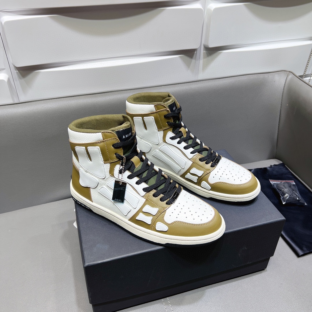 AMIRI SKELETON HIGH-SKEL TOP SNEAKERS