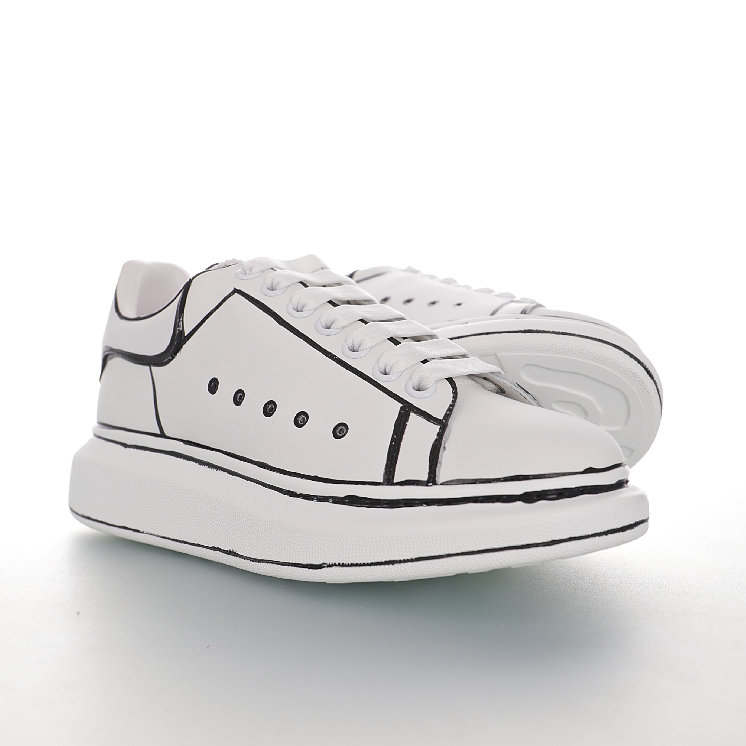 ALEXANDER MCQUEEN SOLE LEATHER SNEAKERS