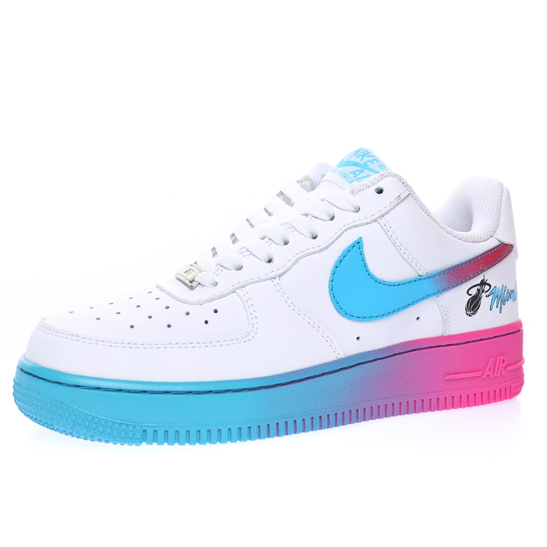 Nike Air Force 1’07 QS"White/Blue/Purple/Miami Heat"