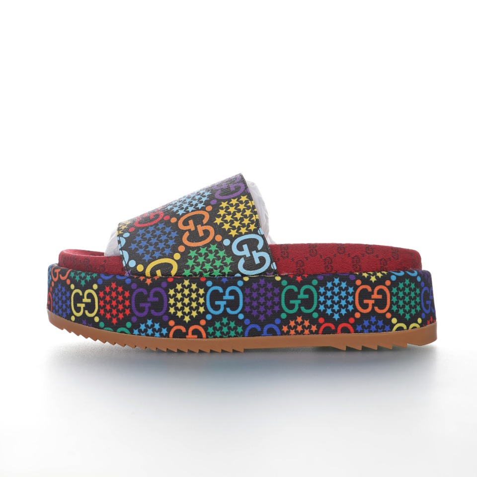 GUCCI Wmns Rubber GG Slide