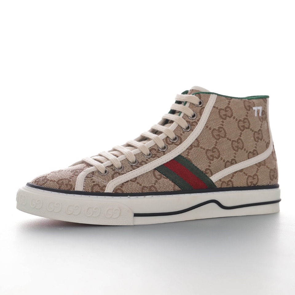 Gucci Tennis 1977 Print High Sneaker