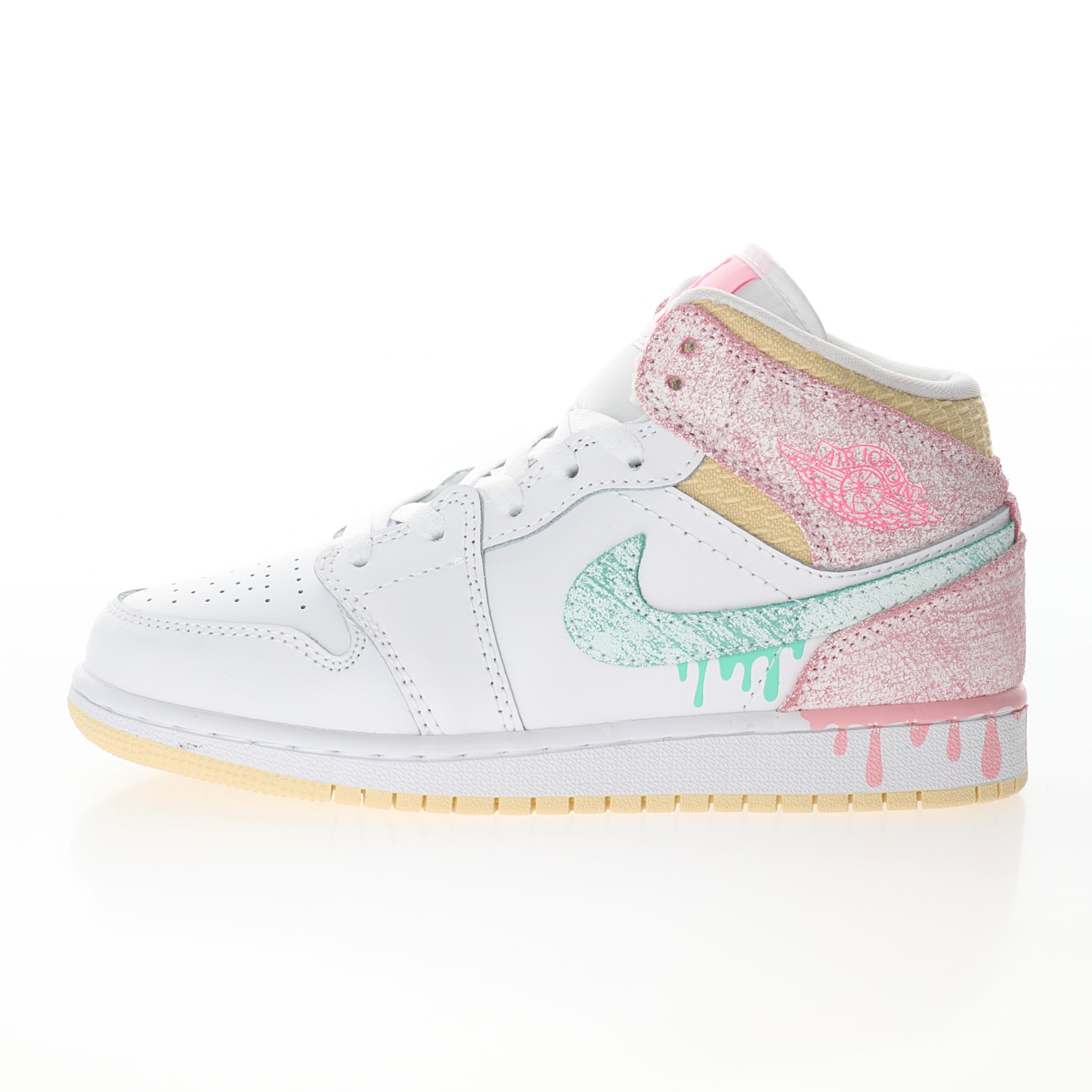 Nike Air Jordan 1 Mid SE GS"Paint Drip"