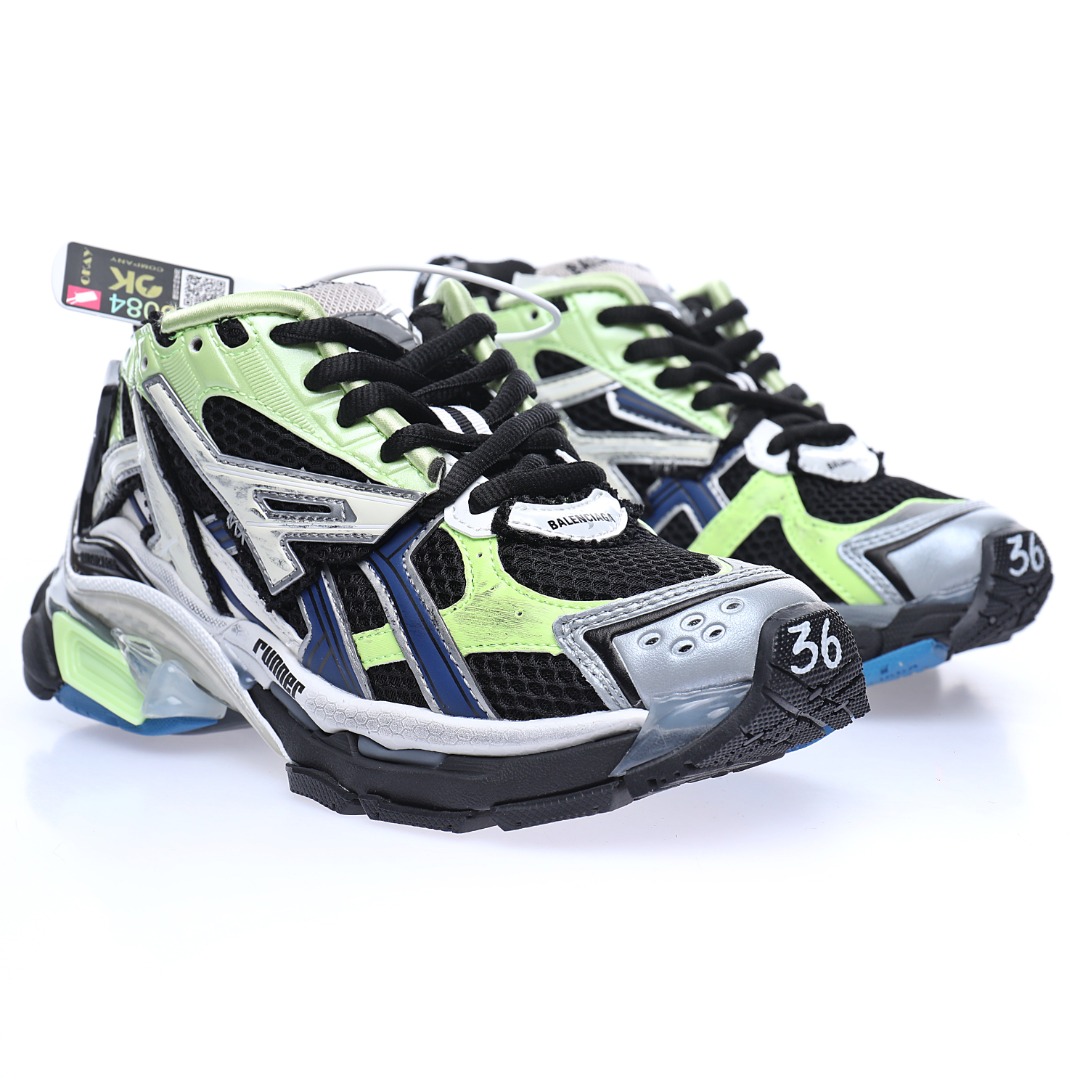 BALENCIAGA Runner Sneaker"Volt/Navy/Black/Silver"
