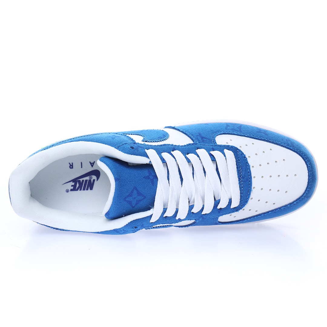 Louis Vuitton x Nike Air Force 1 07 LV8"White/Blue/LV Monogram"