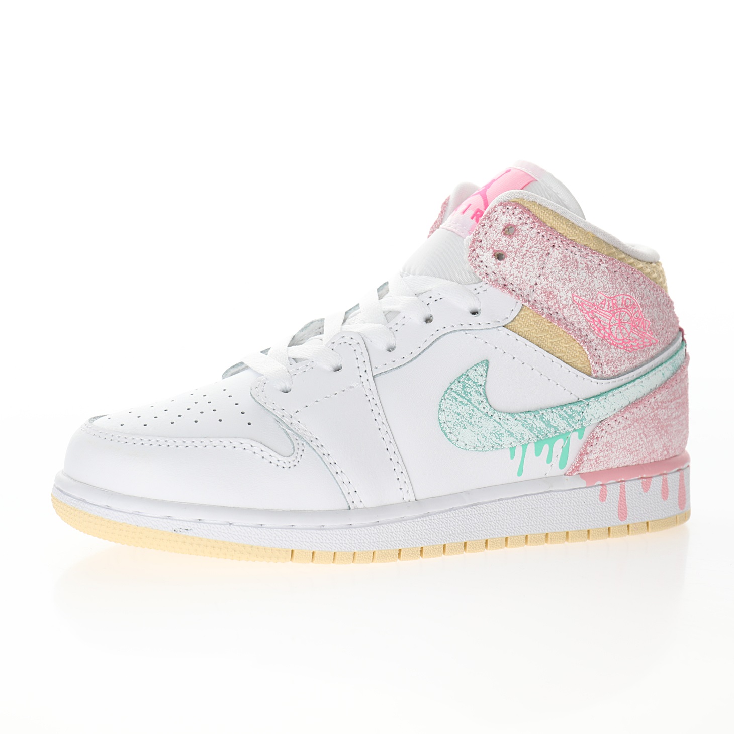 Nike Air Jordan 1 Mid SE GS"Paint Drip"