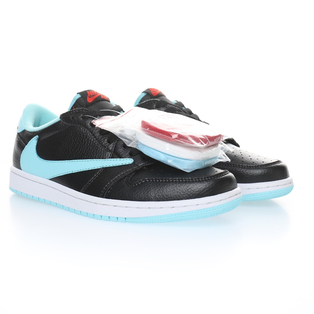 fragment design x Travis Scott x Nike Air Jordan 1 Low OG SP"Black/Mint Blue"