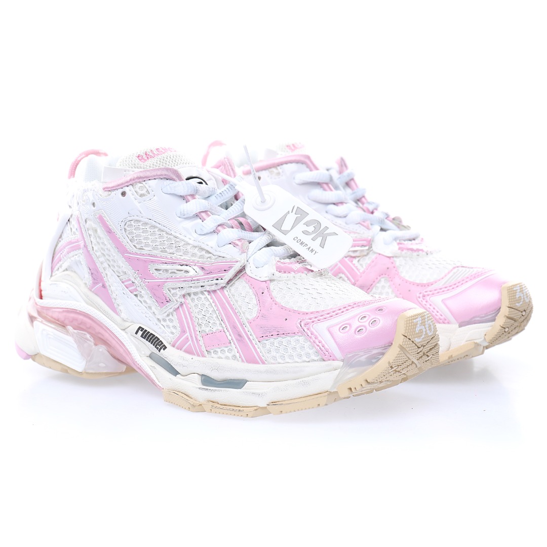 BALENCIAGA Runner Sneaker"White/Pink"