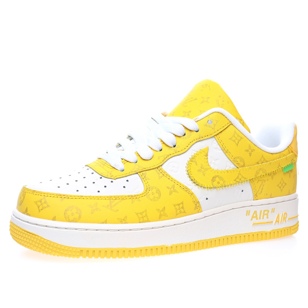 Louis Vuitton x Nike Air Force 1 07 LV8"White/Yellow/LV Monogram"