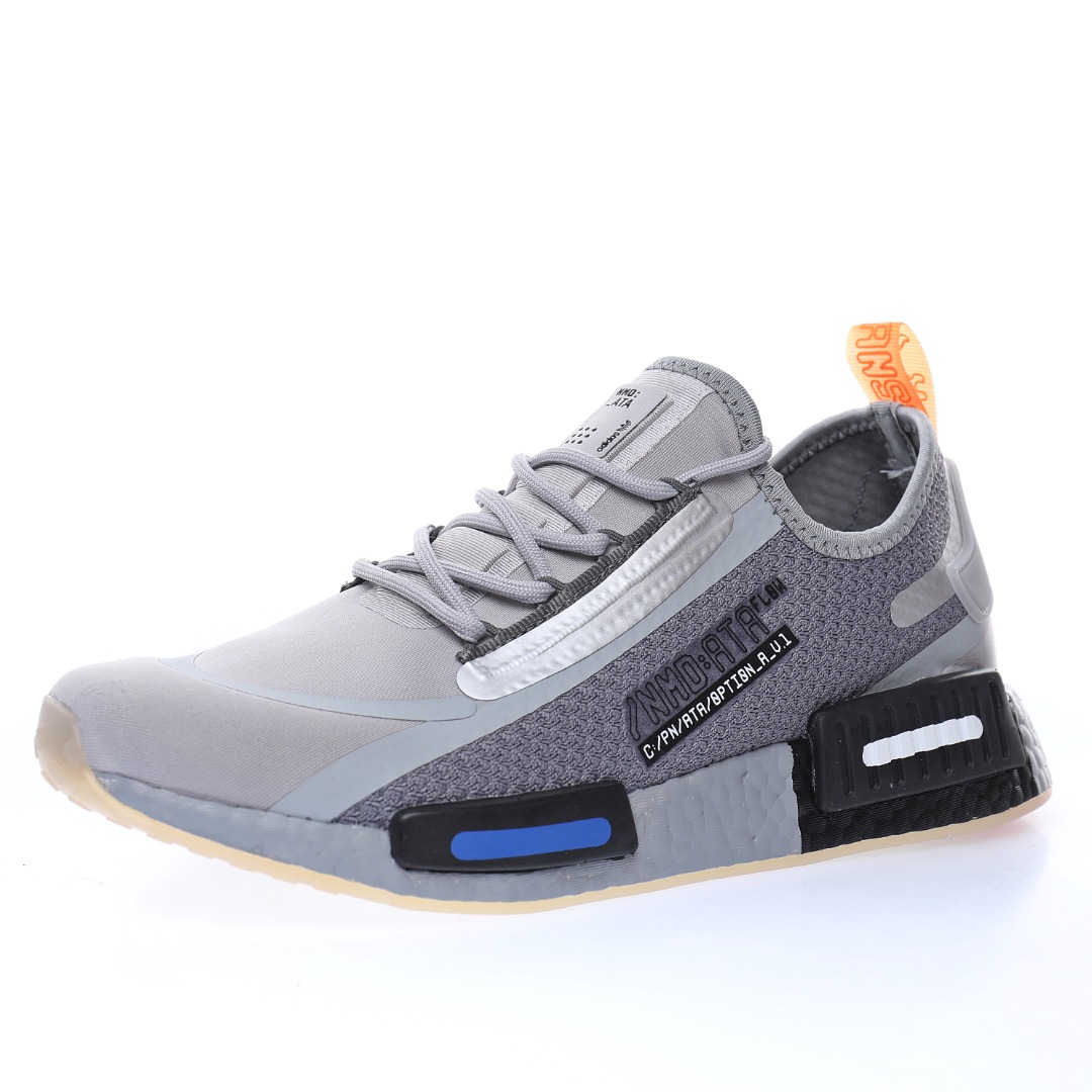 NASA x Adidas Originals NMD_R1 Speedline"Grey/Sliver/Black/Blue/Orange"