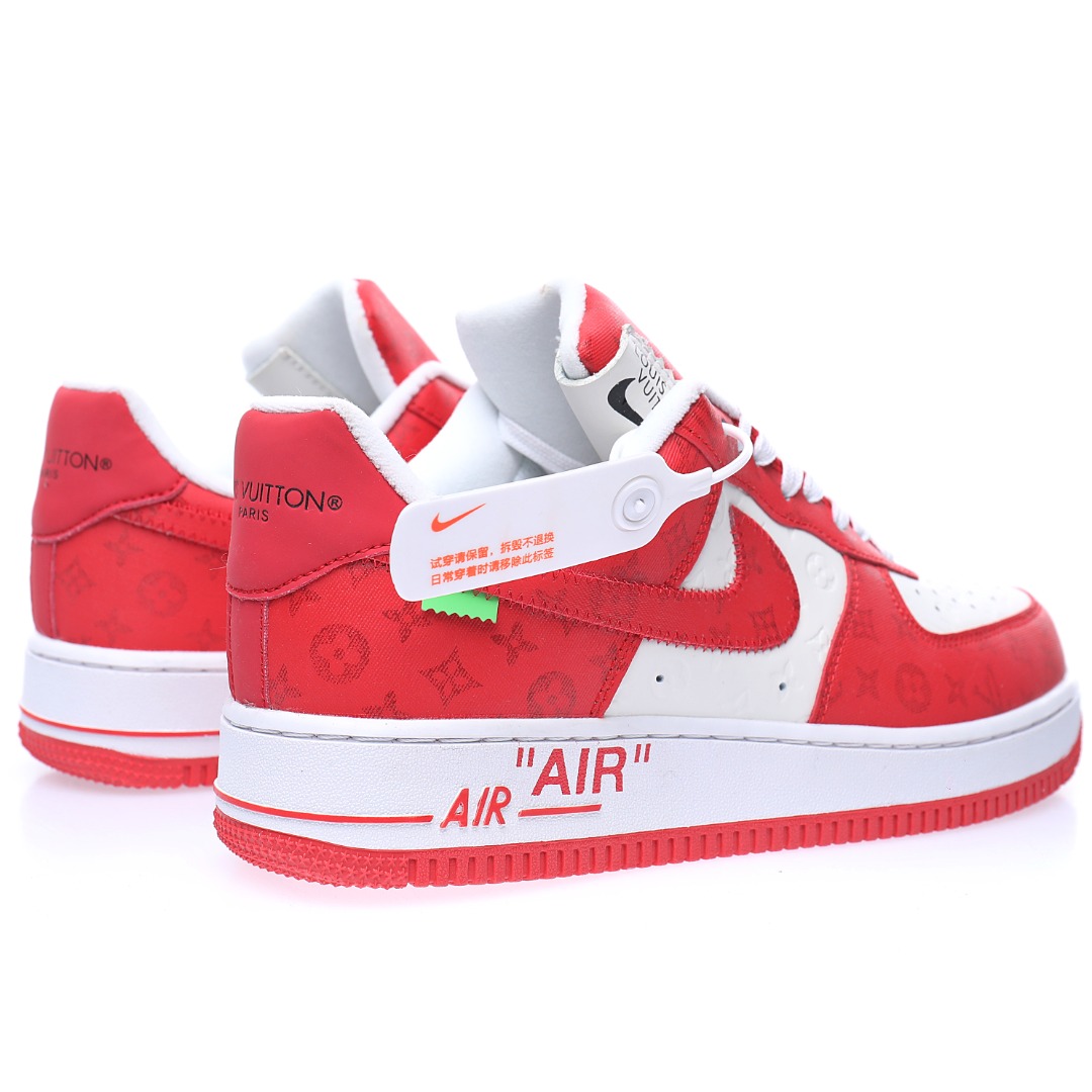 Louis Vuitton x Nike Air Force 1 07 LV8"White/Red/LV Monogram"