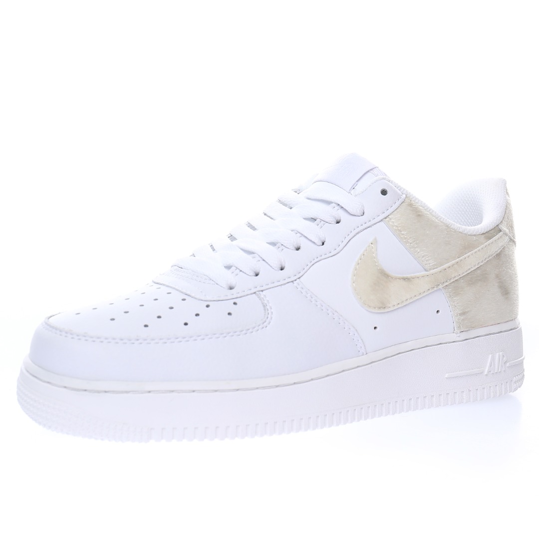 Nike Air Force 1' 07 Low GS"White Pony Hair Heel"