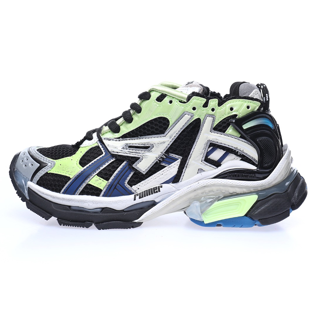 BALENCIAGA Runner Sneaker"Volt/Navy/Black/Silver"
