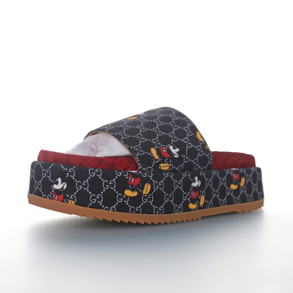 Disney x GUCCI古驰 Wmns Rubber GG Slide