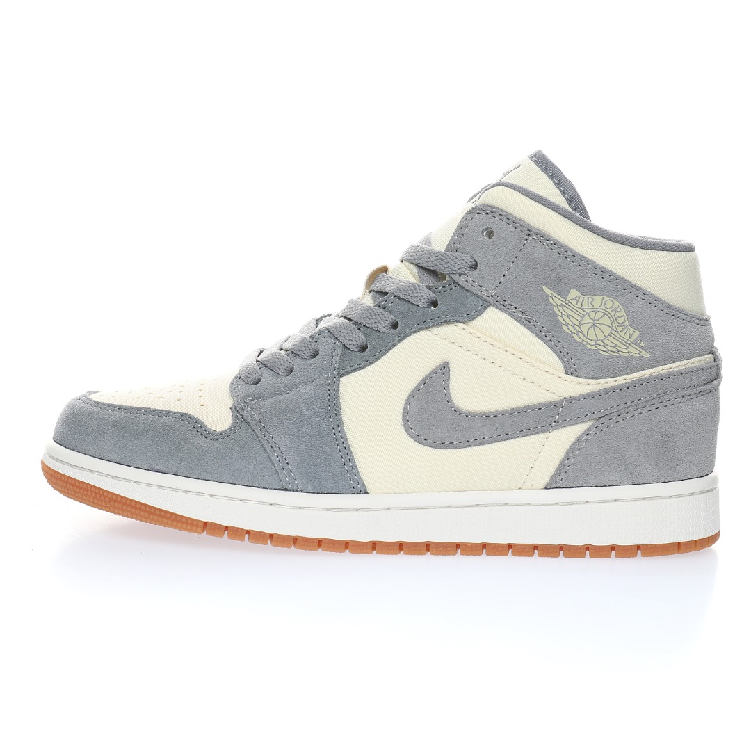 Nike Air Jordan 1 Mid GS"Beige/Grey"