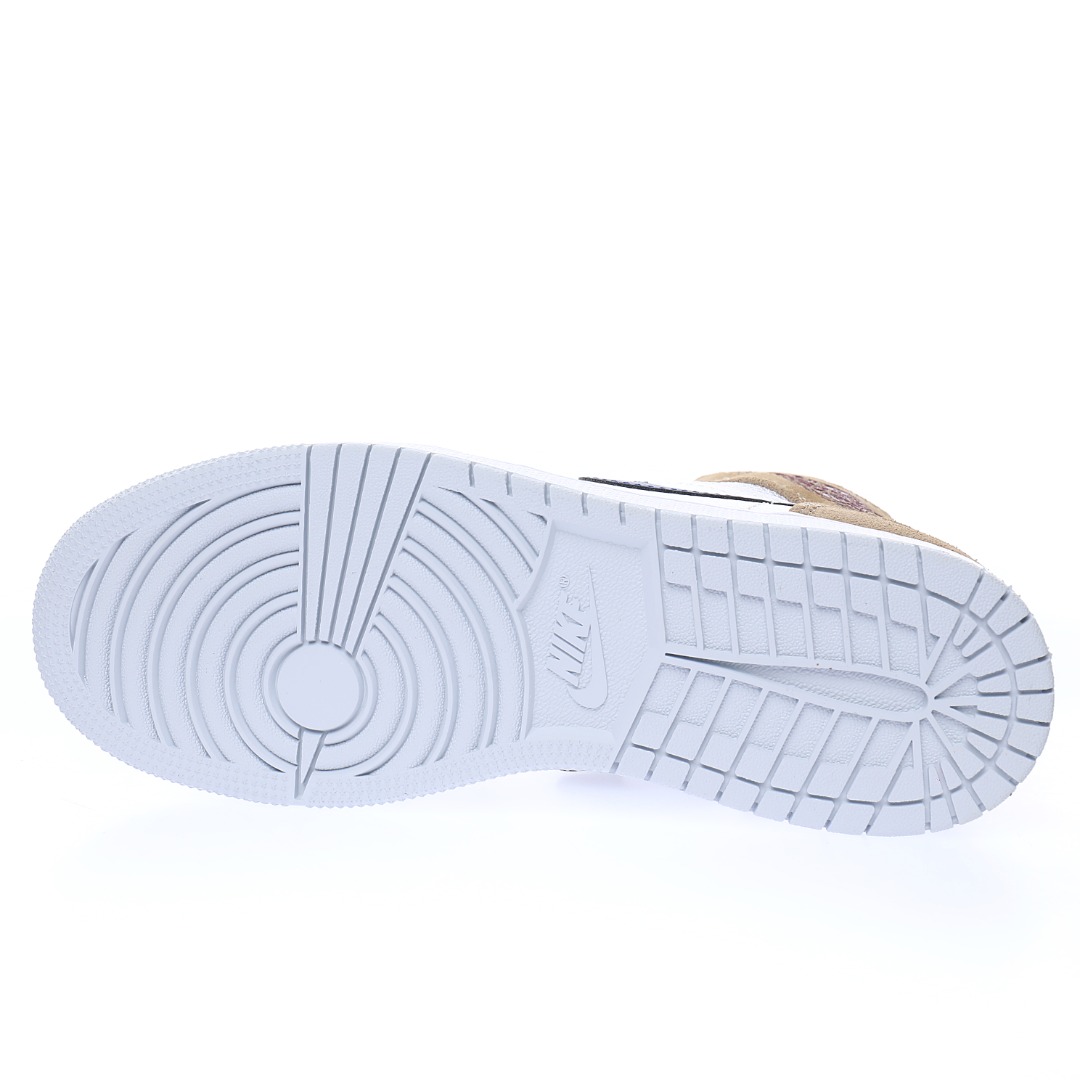 Nike Air Jordan 1 Mid"White Tan Navy"