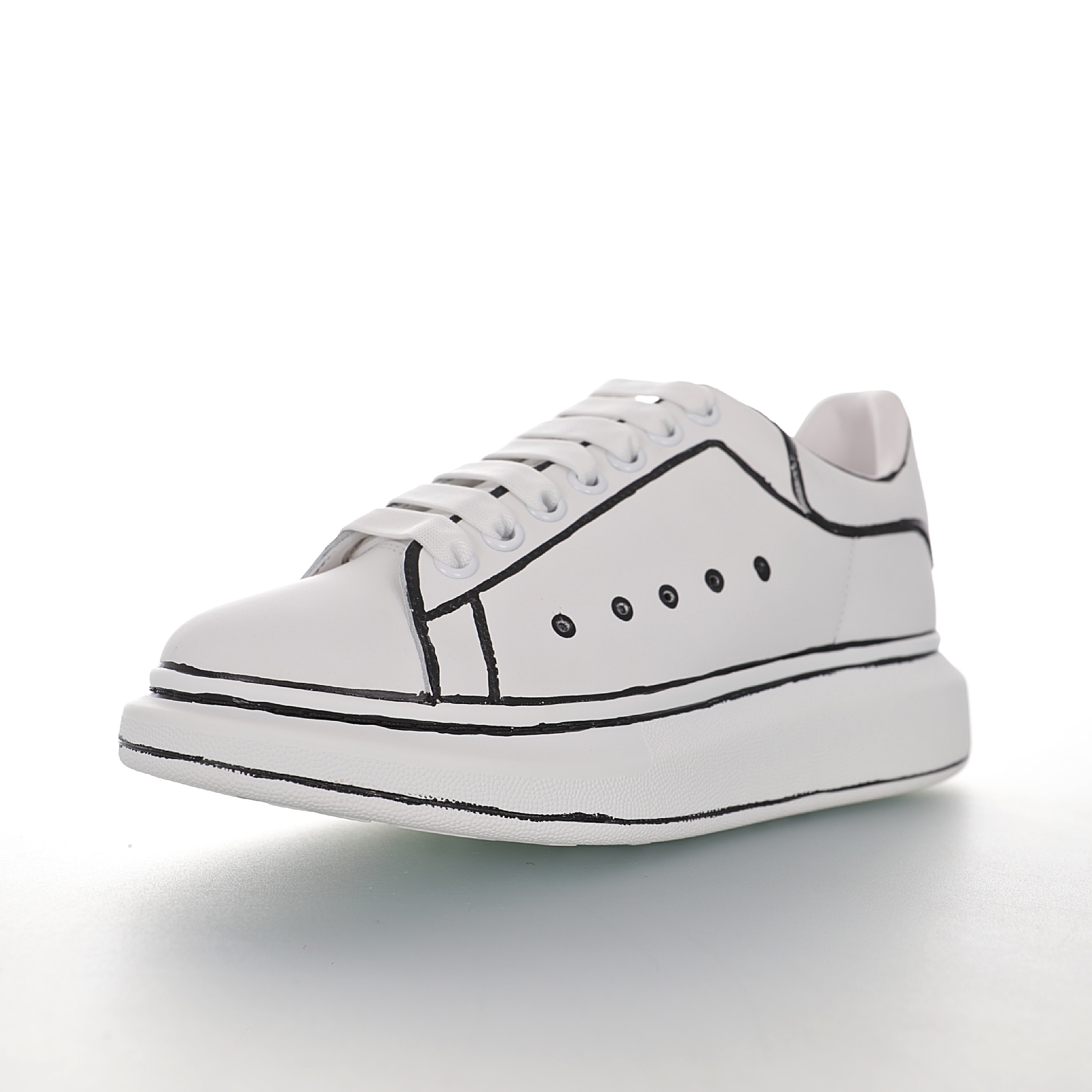 ALEXANDER MCQUEEN SOLE LEATHER SNEAKERS