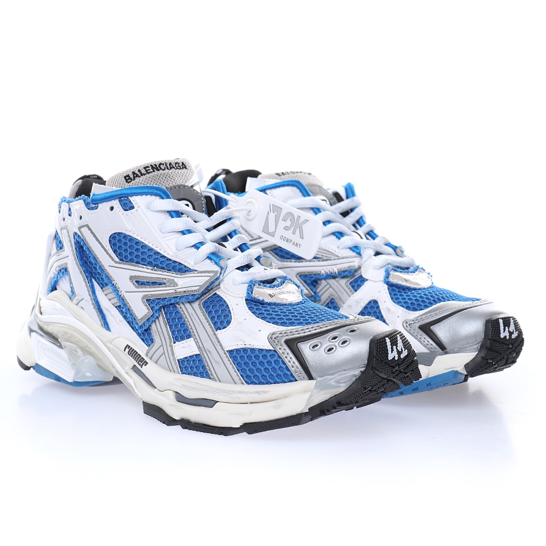 BALENCIAGA Runner Sneaker"Blue/White/Silver"