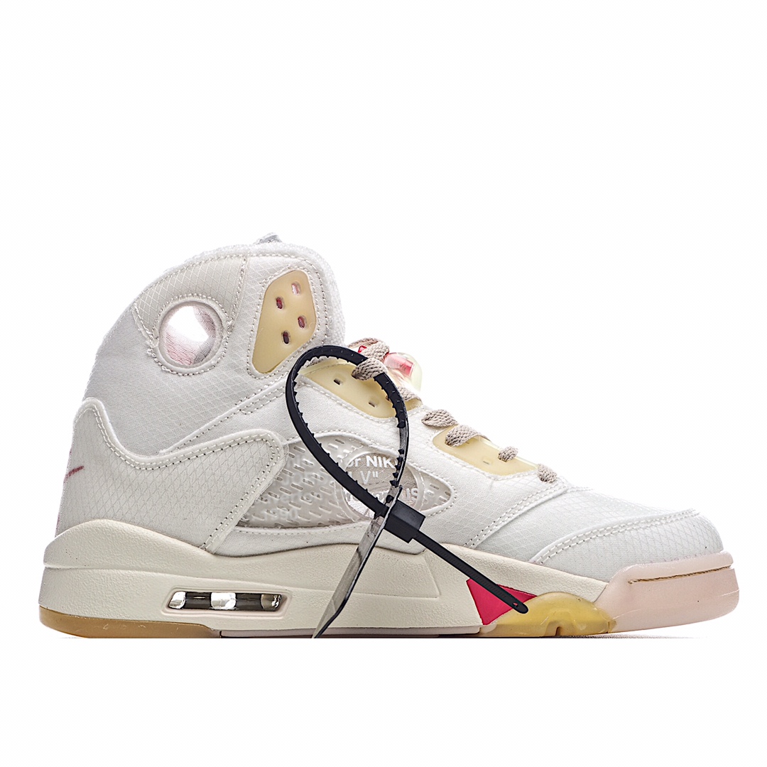 Air Jordan 5 x off white  "White“
