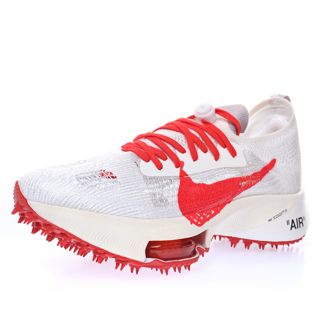 Off-White™ x Nike Air Zoom Tempo NEXT%"White/Solar Red"