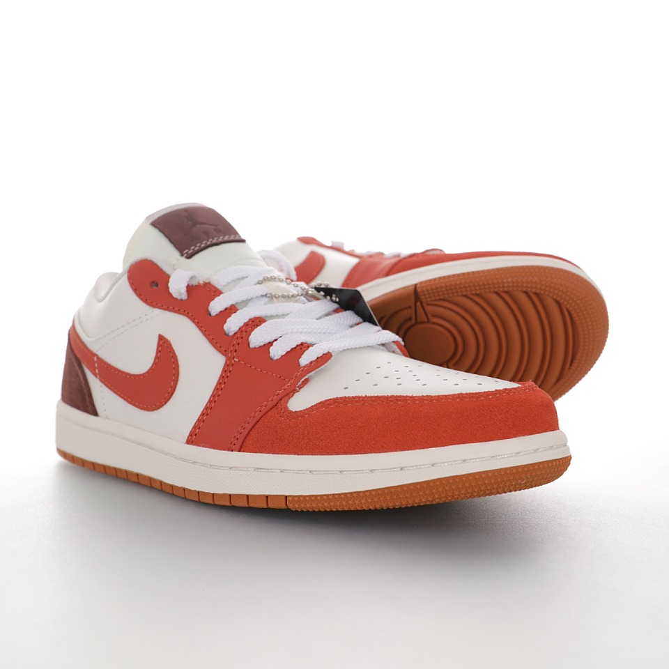 Nike Air Jordan 1 Retro Low"White/Brown/Orange"