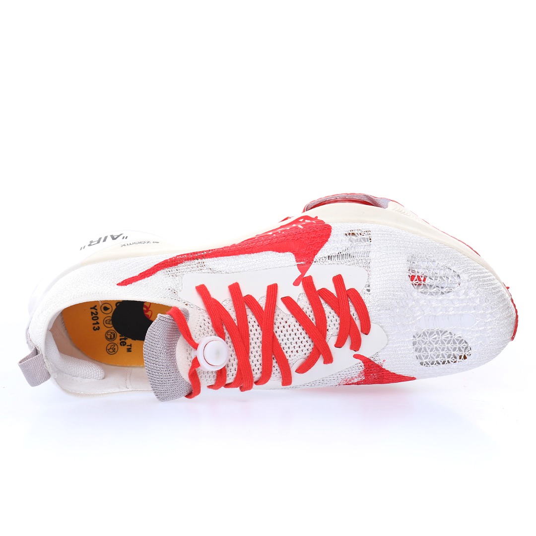 Off-White™ x Nike Air Zoom Tempo NEXT%"White/Solar Red"