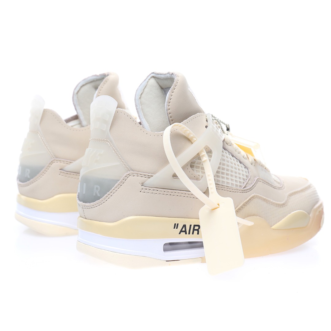 Off-White™ x Air Jordan 4 Retro"Cream/Sail"