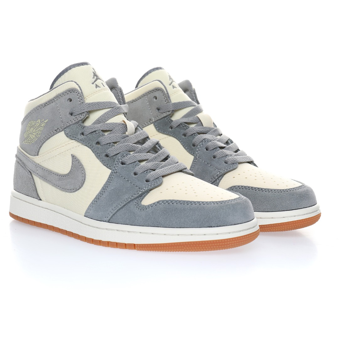 Nike Air Jordan 1 Mid GS"Beige/Grey"