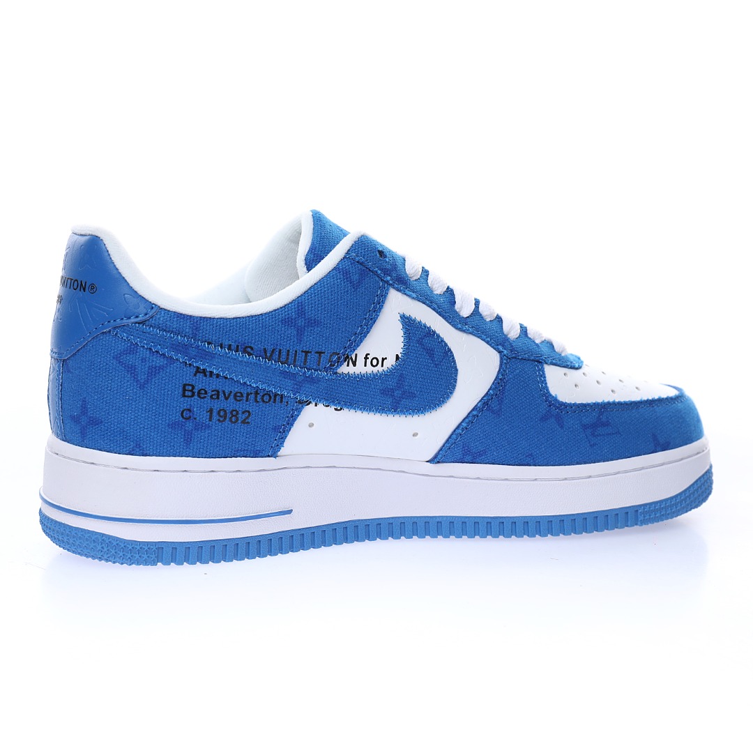 Louis Vuitton x Nike Air Force 1 07 LV8"White/Blue/LV Monogram"