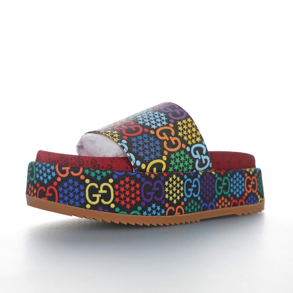 GUCCI Wmns Rubber GG Slide