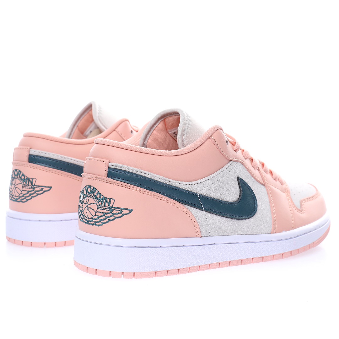 Nike Air Jordan 1 Low GS"Light Arctic Pink/Dark Green"