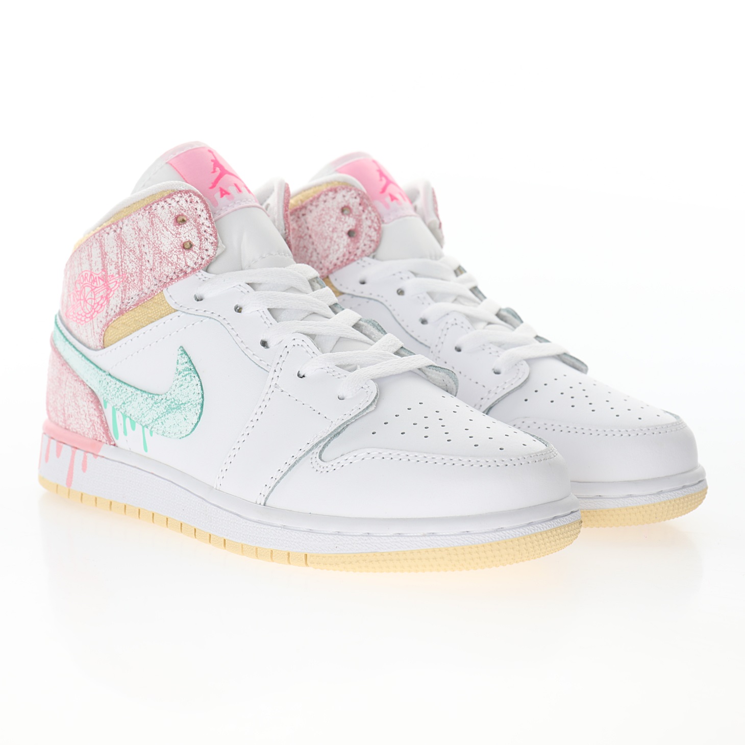 Nike Air Jordan 1 Mid SE GS"Paint Drip"