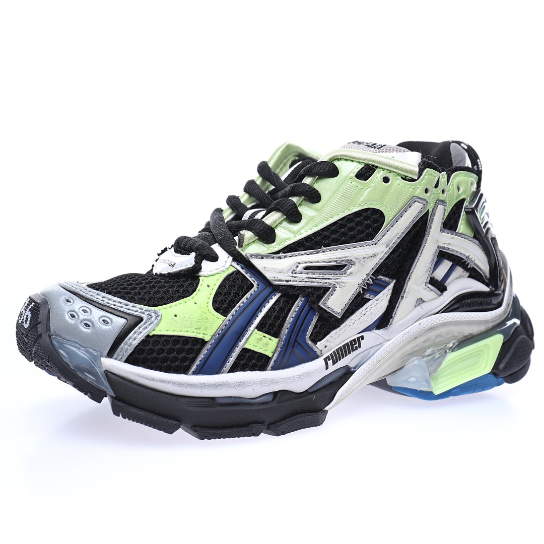 BALENCIAGA Runner Sneaker"Volt/Navy/Black/Silver"
