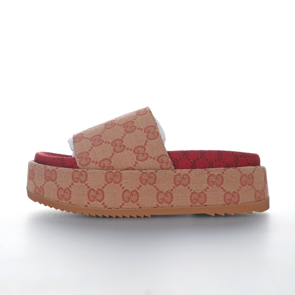 GUCCI Wmns Rubber GG Slide