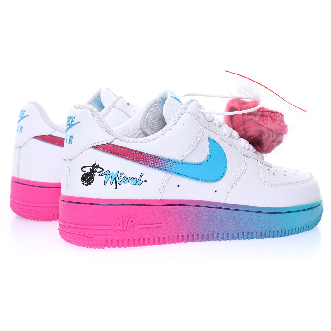 Nike Air Force 1’07 QS"White/Blue/Purple/Miami Heat"