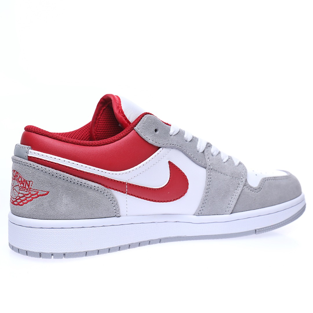 Nike Wmns Air Jordan 1 Low "Light Smoke Grey Gym Red"