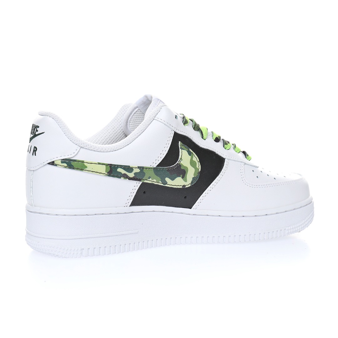 Nike Air Force 1 07 LV8"White/Black/Green Camo"