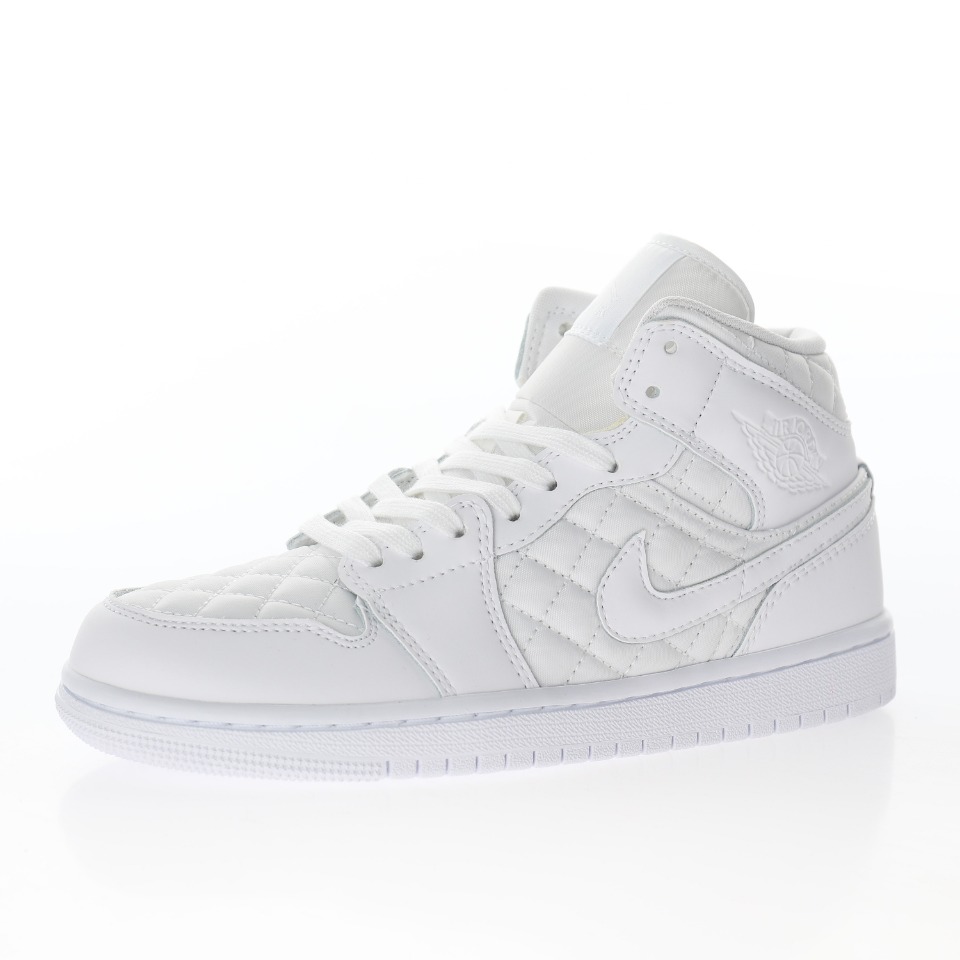 NIKE Wmns Air Jordan 1 Mid SE"White Quilted"