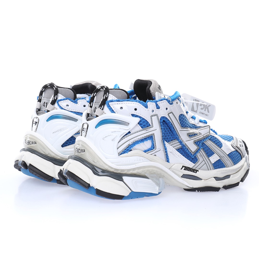 BALENCIAGA Runner Sneaker"Blue/White/Silver"