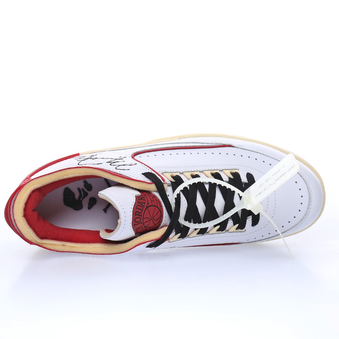 Off-White™ x Air Jordan 2 Low"White/Sail-Red-Grey"