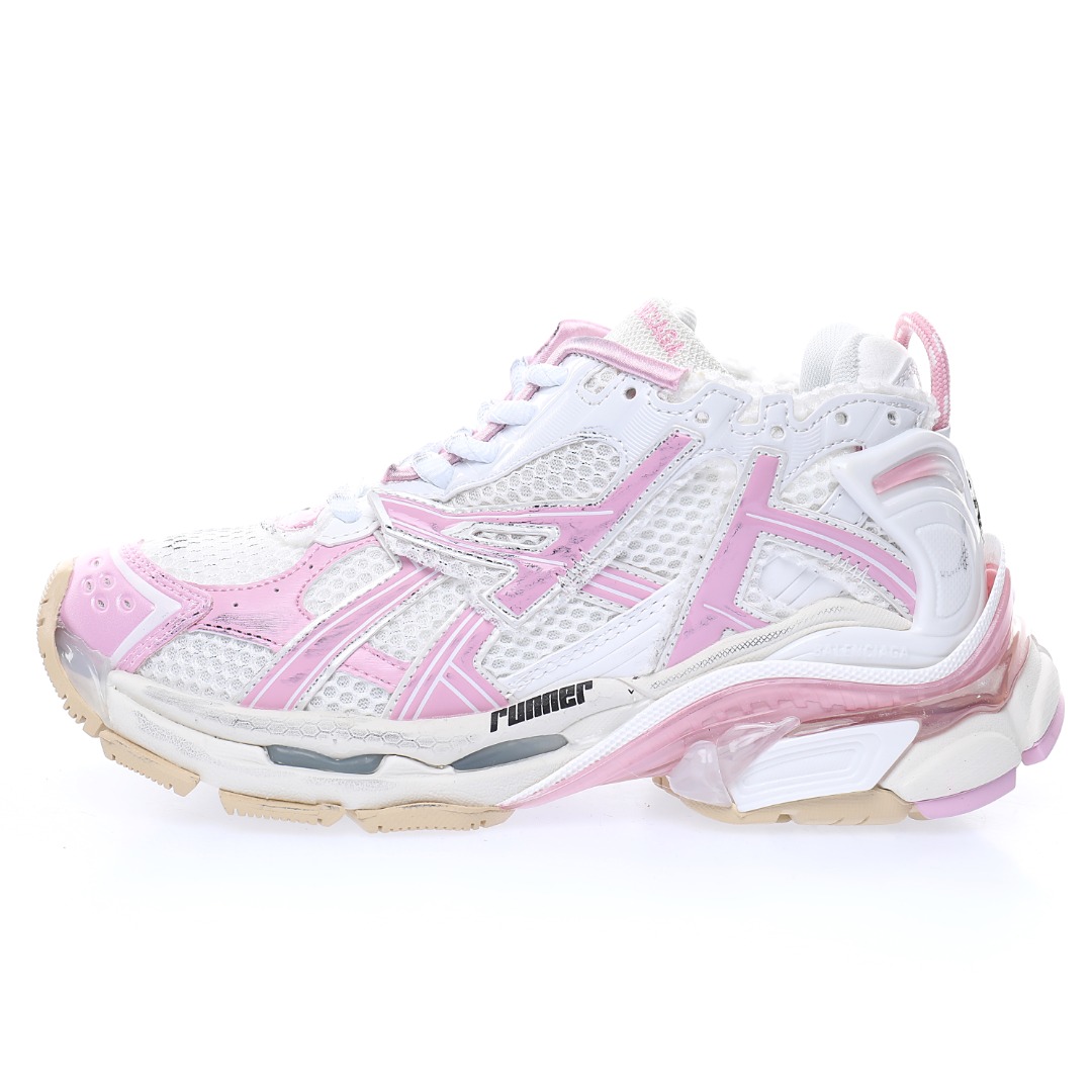 BALENCIAGA Runner Sneaker"White/Pink"
