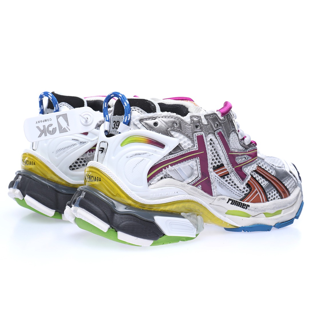 BALENCIAGA Runner Sneaker"Sliver/Purple/Multicolor"
