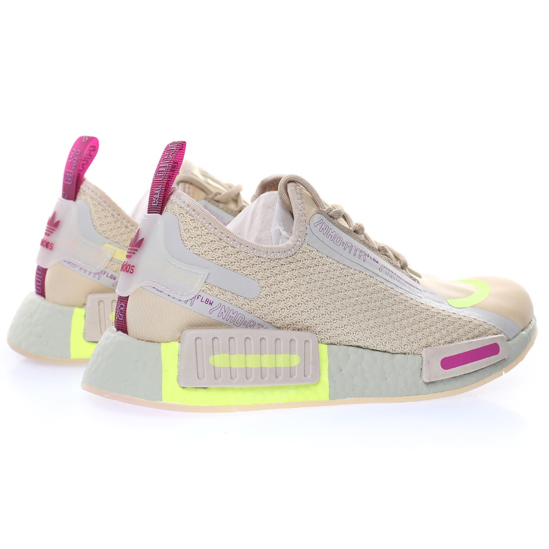 NASA x Adidas Originals NMD_R1 Speedline"Khaki/Purple/Volt"