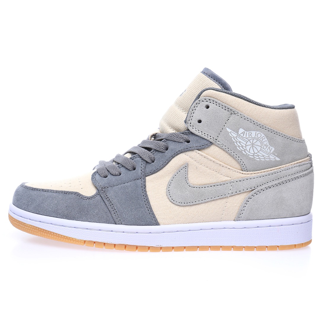 Nike Air Jordan 1 Mid GS"Beige/Grey"