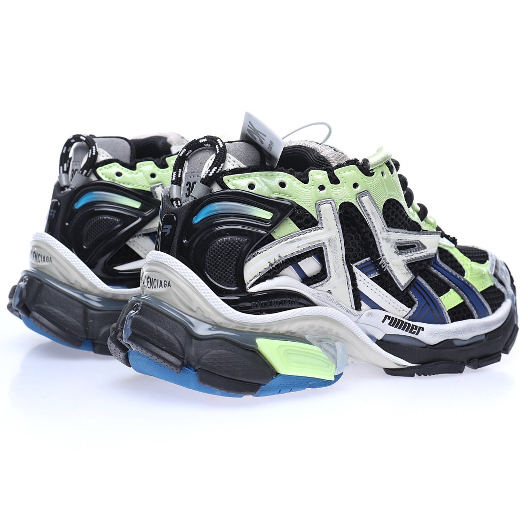 BALENCIAGA Runner Sneaker"Volt/Navy/Black/Silver"